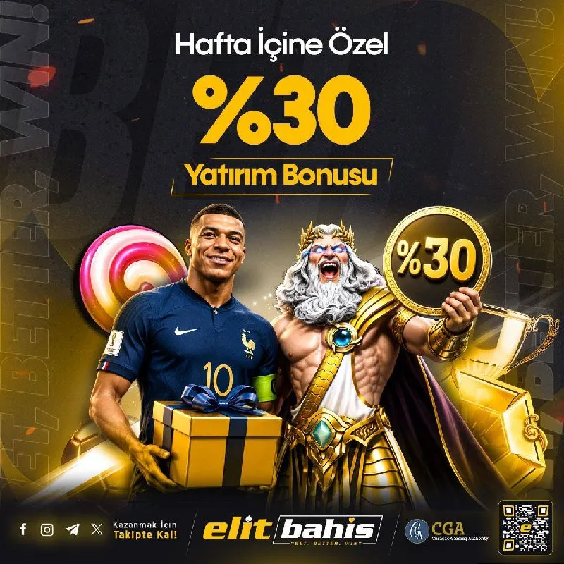 Elitbahis Telegram: ⚡ Hafta İçine Özel %30 Yatırım Bonusu! Haftanın ortasında fırsat Elitbahis’ten…