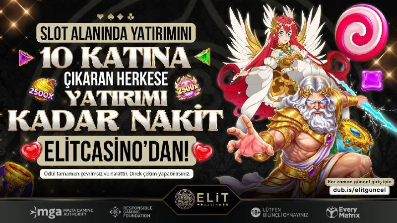 ElitCasino Telegram: 💸💸💸💸💸💸💸 🎰 Slot Alanında Yatırımını 10'a Katlayana, Yatırımını İade Ediyoruz! 🎰…