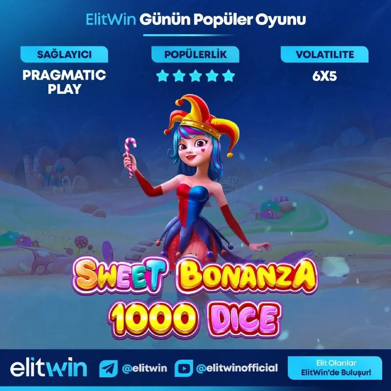Elitwin Telegram: 💎 ElitWin X Pragmatic Play Kazanç Serisi 🍬 Günün Popüler Oyunu: Sweet Bonanza…