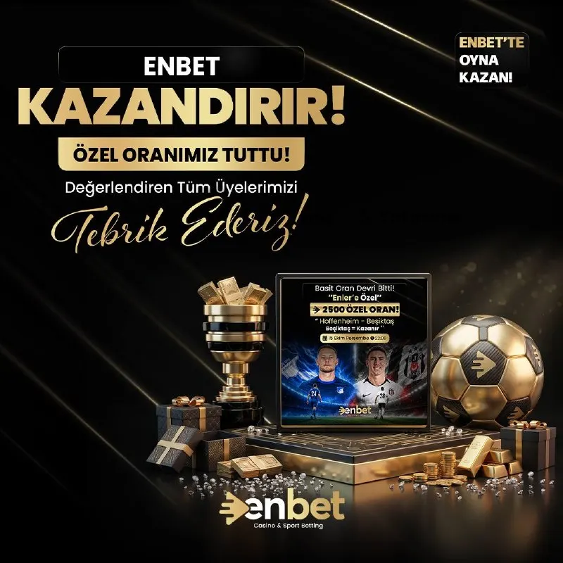 Enbet Telegram: 👑👑👑👑👑👑 ❤️ ENBET KAZANDIRIR: 2500 ÖZEL ORANIMIZ GELDİ! ❤️ Hoffenheim - Beşiktaş…