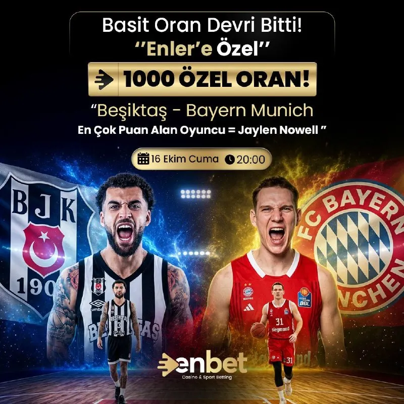 Enbet Telegram: 👑👑👑👑👑👑 ❤️ BEŞİKTAŞ - BAYERN MUNICH MAÇINA TAM 1000 ÖZEL ORAN ENBET'TE! ❤️ Basit…