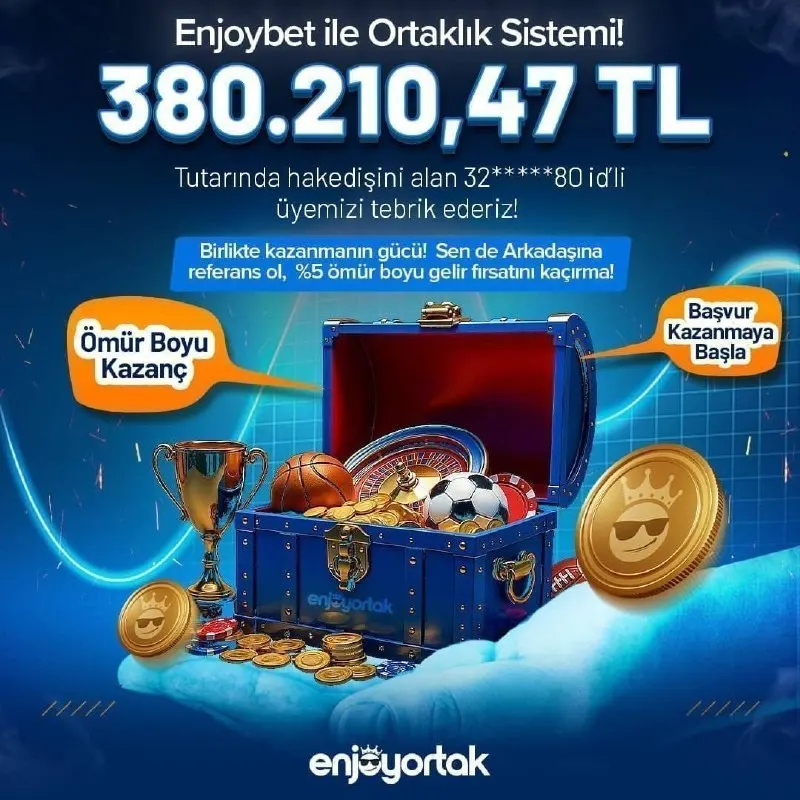 Enjoybet Telegram: 👍Ortaklık programımız ile referans olun ve büyük kazanın! 🪙Casino ve Spor…