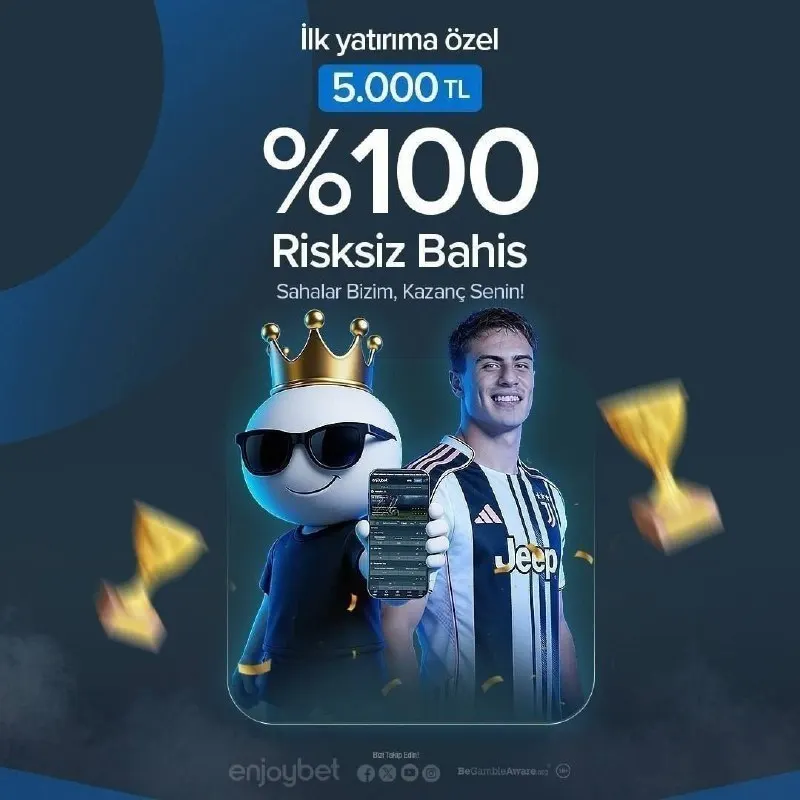 Enjoybet Telegram: 🤩⚽️ SPORUN KALBİ ENJOYBET'TE ATIYOR ! 🔥 EnjoyBet, %100 Risksiz Bahis Keyfi…