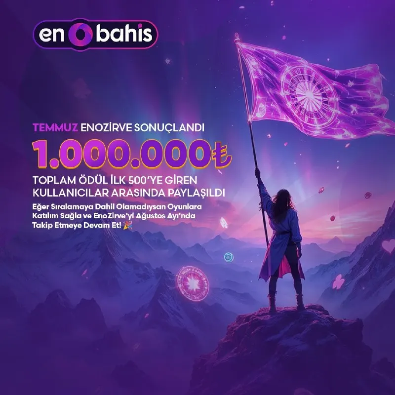 Enobahis Telegram: 📣1.000.000 ₺ değerinde Temmuz Ayı EnoZirve Sonuçlandı 🏔 ⚡️1.000.000₺ Toplam…