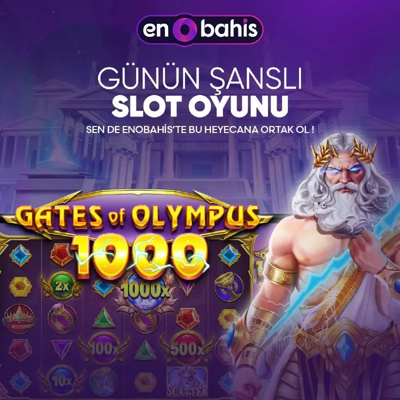 Enobahis Telegram: 🎁 Günün Oyunu ⚡️ GATES OF OLYMPUS 1000 ⚡️ ve EnoBahis 🎰 farkı ile güzel…