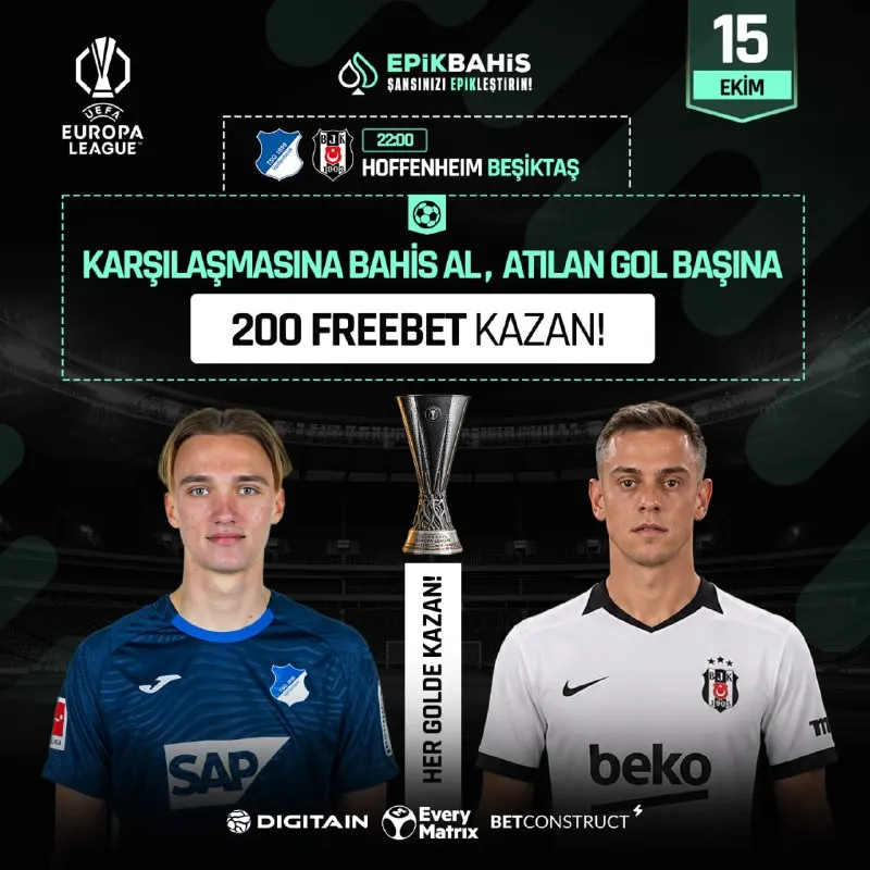 Epikbahis Telegram: 😍😍😍😍😍😍 İLE HEDİYE FREE BET YAĞMURU DEVAM EDİYOR! 🔵 Hoffenheim 🫠 Beşiktaş 🇹🇷…