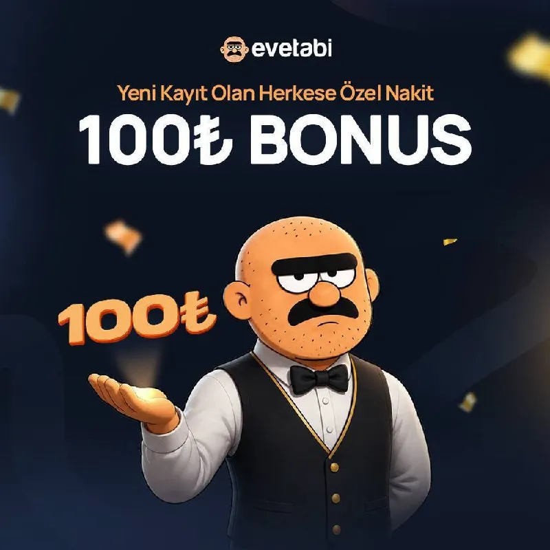 EvetAbi Telegram: 🎁 Şartsız 100₺ Deneme Bonusu Evetabi’ye yeni kayıt olan kullanıcılara bir…