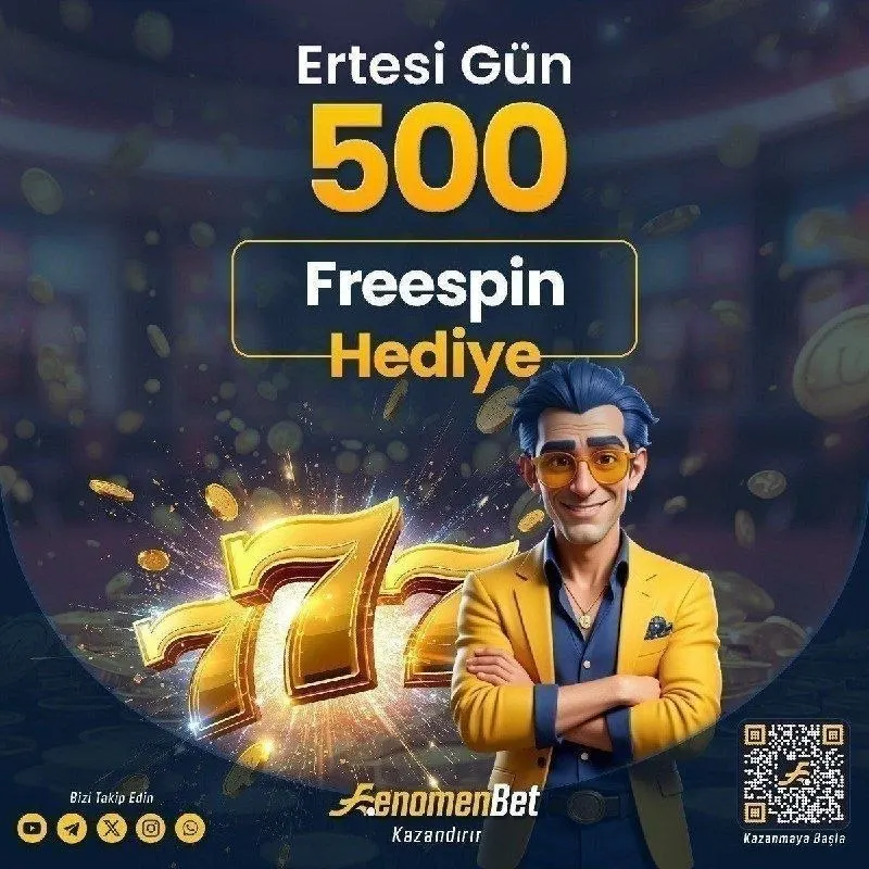 Fenomenbet Telegram: 🔥 Ertesi Gün 500 Free Spin Hediye! Yatırım yap, ertesi gün bedava döndür! 🎰💥 💸…