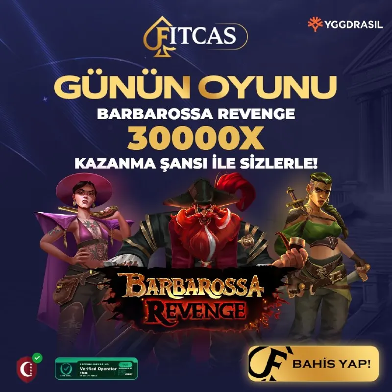 Fitcas Telegram: 🔥 Barbarossa Revenge 🎰 Rotayı Barbarossa’ya çeviriyoruz! 👉 Fitcas’ın oyun…