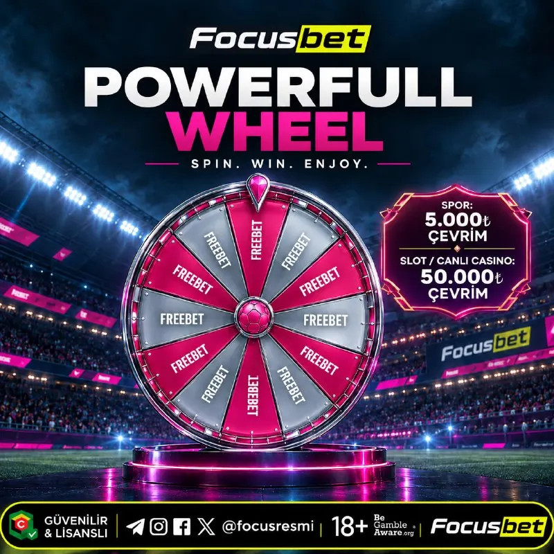 Focusbet Telegram: 👍☺️❤️🙄😯 🌟 POWERFULL WHEEL 🪫 🍀 Şansını çevir, heyecanı yakala! 🎁 Her adım yeni…