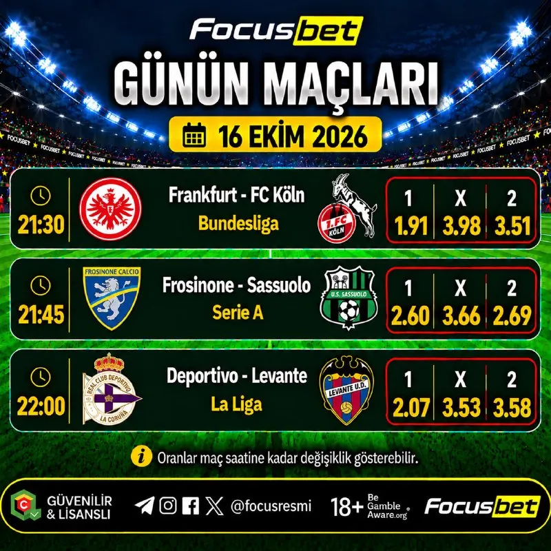Focusbet Telegram: ❤️😄😄❤️😍 ⚽️ Günün nefes kesen karşılaşmaları focusbet'te! 🔥 🏆 Futbolun…
