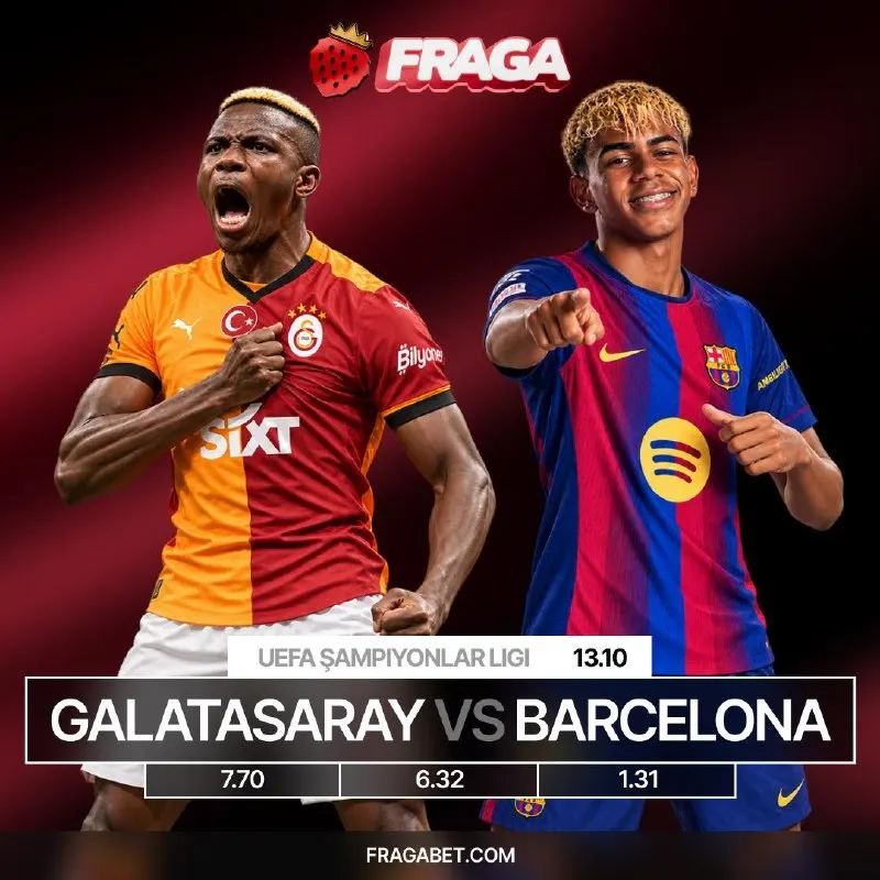 Fragabet Telegram: 🔥 Bugün UEFA Şampiyonlar Ligi’nde Galatasaray, Barcelona ile karşı karşıya! 🤓…