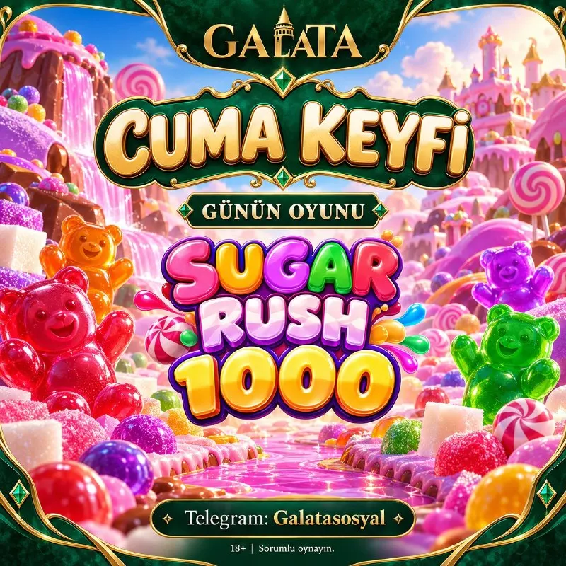 Galata Casino Telegram: Cuma geldi, hafta sonunun renkleri kendini gösterdi! 💚✨ 🍬 Günün oyunu: Sugar…