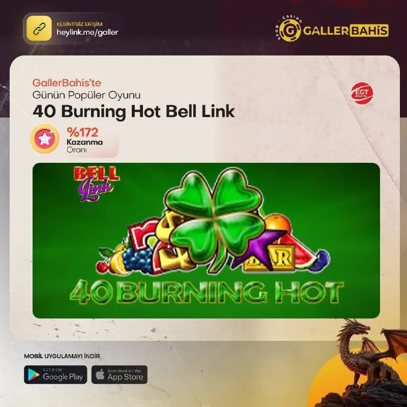 Galler Bahis Telegram: 🎰 GallerBahis’te günün popüler oyunu ➡️ 40 Burning Hot Bell Link ➡️ GallerBahis…