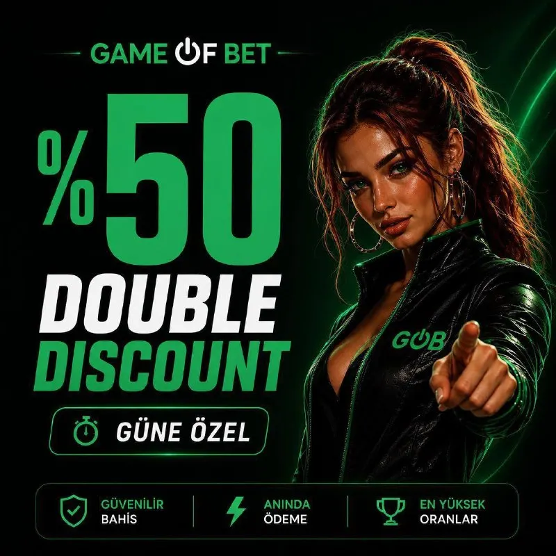 GameOfBet Telegram: 💰 GÜNE ÖZEL DOUBLE %50 KAYIP BONUSU AKTİF ! ❗️ Bu promosyona minimum 100₺…