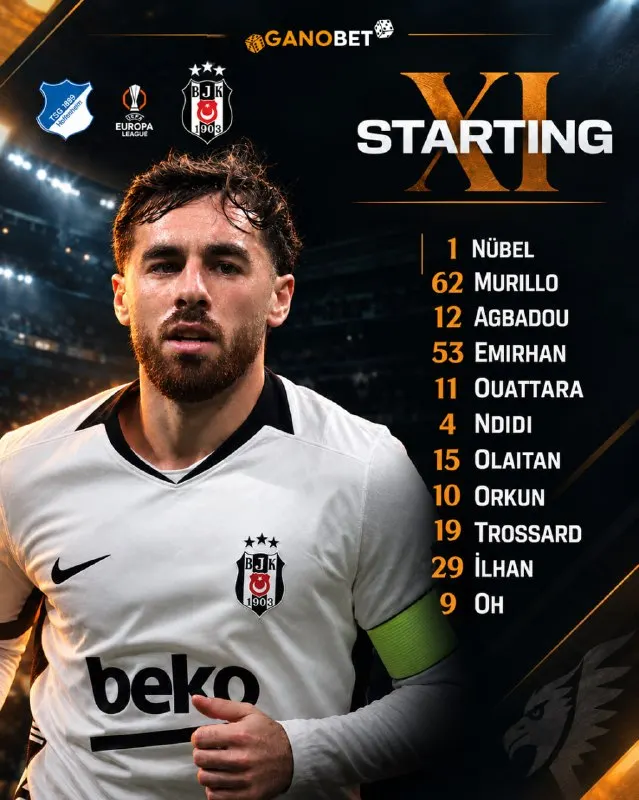 Ganobet Telegram: 🦅 İLK 11'İMİZ BELLİ OLDU! ⚽️Temsilcimiz Beşiktaş, UEFA Avrupa Ligi’nde…