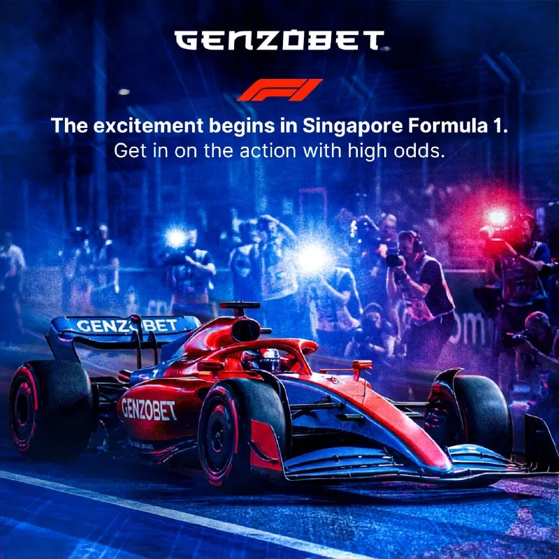 Genzobet Telegram: 🏎 High speed meets top value as Formula 1 hits Singapore. Lock in Genzobet’s…