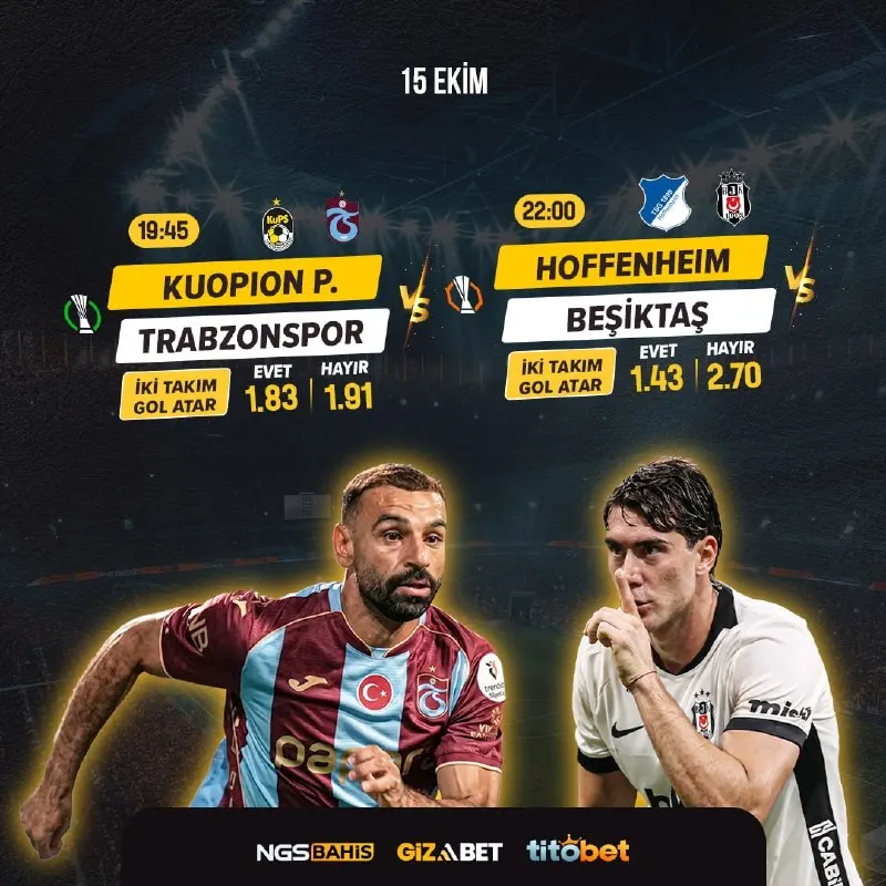 Titobet Telegram: 😋 BUGÜNÜN HEYECANI BAŞLIYOR! 😋 🎰🎰🎰 🎰🎰🎰 🎰🎰🎰 📣 Günün dikkat çeken karşılaşmaları…