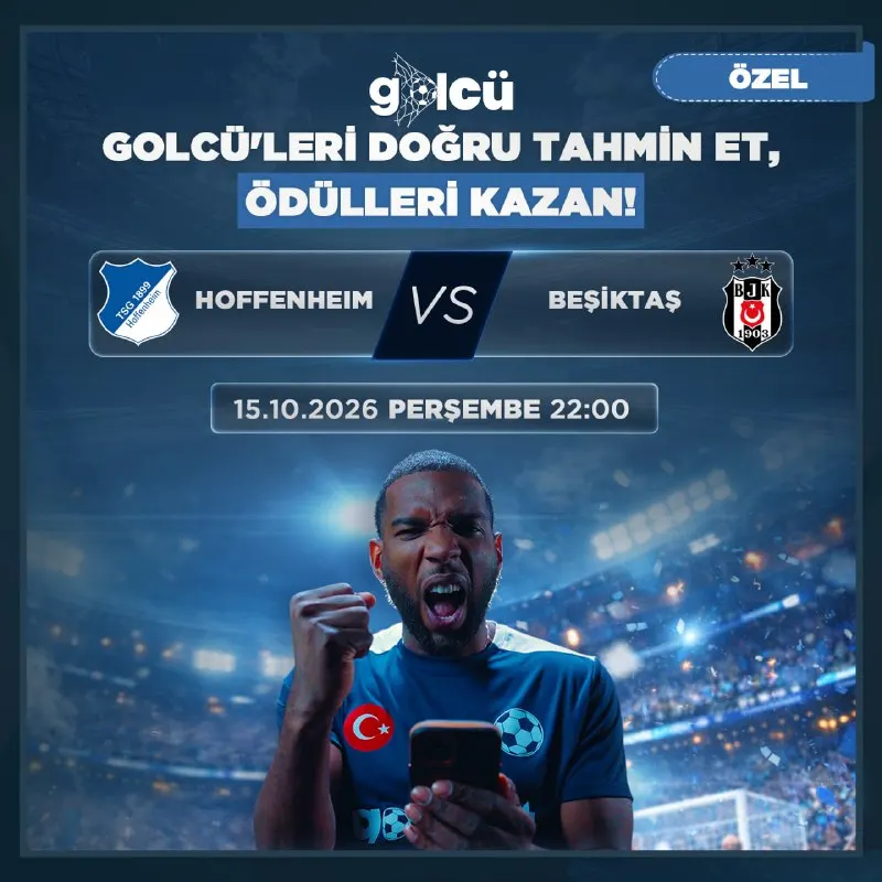 Golbet Telegram: 🌦☁️🌥 Bu akşam oynanacak Hoffenheim - Beşiktaş maçında ilk golü atacak…