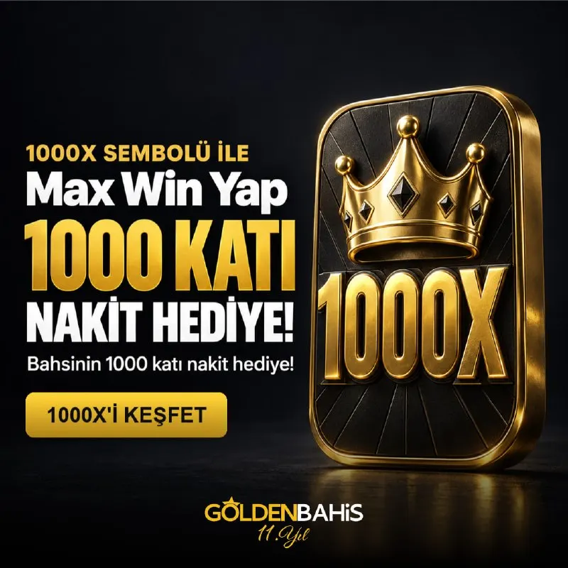 Goldenbahis Telegram: 💣 GOLDENBAHİS’TE 1000X HEYECANI! 💣 🎯1000X’i yakala, 1000 kat nakit ödülünü kap!…
