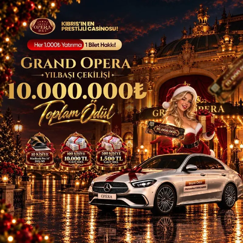 Grand Operabet Telegram: 🎄✨GRAND OPERA BÜYÜK YILBAŞI ÇEKİLİŞİ! ✨🎄 🥇TOPLAM 10.000.000 TL ÖDÜL! 💻 10…