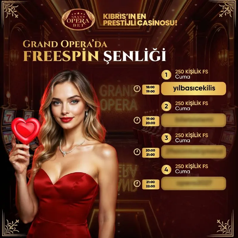 Grand Operabet Telegram: 🔥Free Spin Kodu: yılbasıcekilis 🔥Kod Sayısı: 250 🍀 FREESPİN Koşulları; 📣…