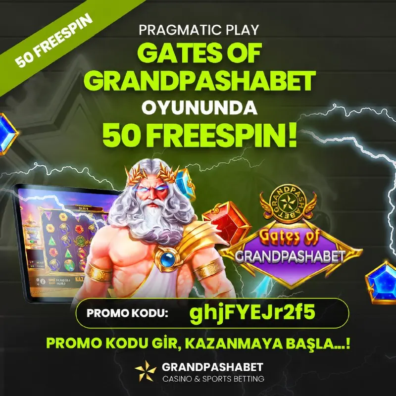 Grandpashabet Telegram: 🤩🤩🤩🤩🤩🤩🤩 🤩🤩🤩🤩🤩 🤩🤩🤩 📦 1500 KİŞİYE ÖZEL 50 FREESPIN HEDİYE ! 🎁 Sadece Gates of…