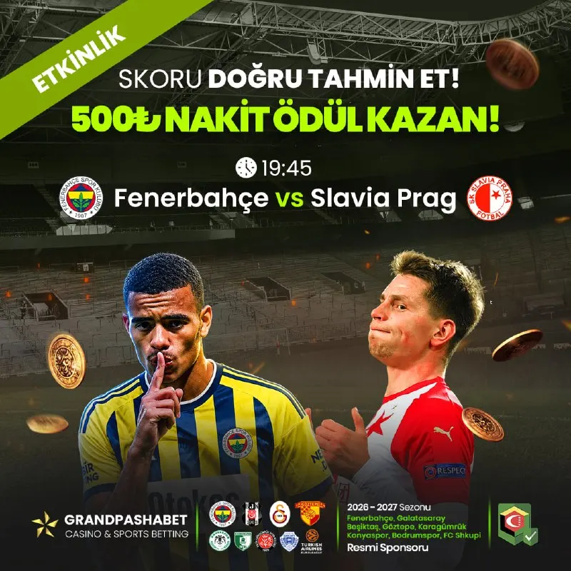 Grandpashabet Telegram: ⚡️⚡️⚡️⚡️⚡️⚡️⚡️⚡️ ⚡️⚡️⚡️⚡️⚡️⚡️ Fenerbahçe X Slavia Prag 😘Maç skorunu doğru…