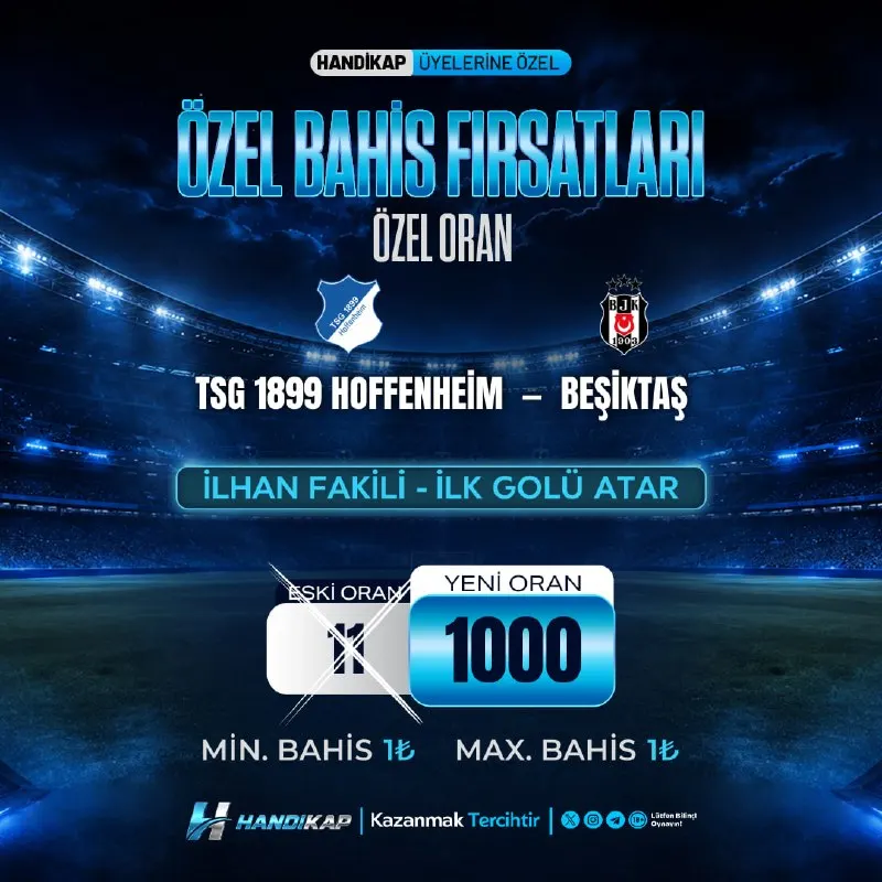 Handikap Bahis Telegram: 🇪🇺 😀😀😀😀😀😀😀😀 🇪🇺 TSG 1899 Hoffenheim 🇩🇪🆚 Beşiktaş 🇹🇷 ✔️İlk Golü Atan Oyuncu…