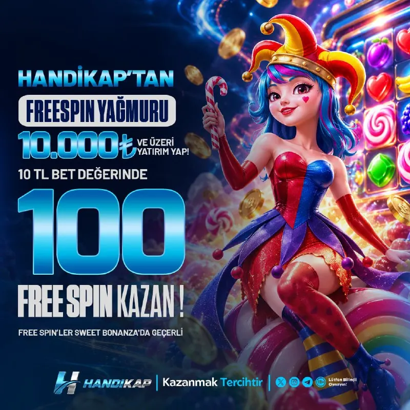 Handikap Bahis Telegram: 🔤🔤🔤🔤🔤🔤🔤🔤 🌟 10.000 TL ÜZERİ YATIRIMLARA HEDİYE FREESPIN! 🌟 🎰Sweet Bonanza'da…
