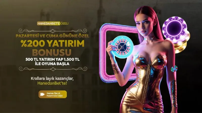 Hanedanbet Telegram: 🎰 %200 PERŞEMBE SLOT BONUSU 🎰 🔥 PERŞEMBEYE ÖZEL DEV BONUS! 💰 Yatırım: Minimum…