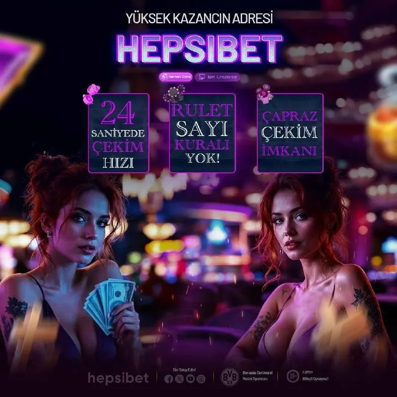 Hepsibet Telegram: 1️⃣ YÜKSEK KAZANCIN ADRESİ: HEPSİBET! ➡️ 24 saniyede çekim hızı! ➡️ Rulette…