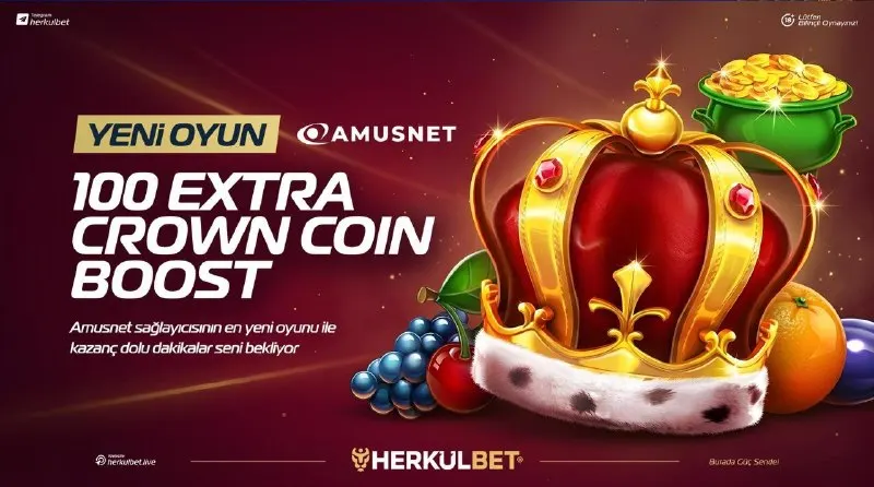 Herkülbet Telegram: 🚨 𝗬𝗘𝗡𝗜̇ 𝗢𝗬𝗨𝗡 | 𝟭𝟬𝟬 𝗘𝗫𝗧𝗥𝗔 𝗖𝗥𝗢𝗪𝗡 𝗖𝗢𝗜𝗡 𝗕𝗢𝗢𝗦𝗧 𝗦̧𝗔𝗡𝗦𝗜𝗡 𝗩𝗘 𝗞𝗔𝗭𝗔𝗡𝗖𝗜𝗡 𝗬𝗘𝗡𝗜̇ 𝗔𝗗𝗥𝗘𝗦𝗜̇!…