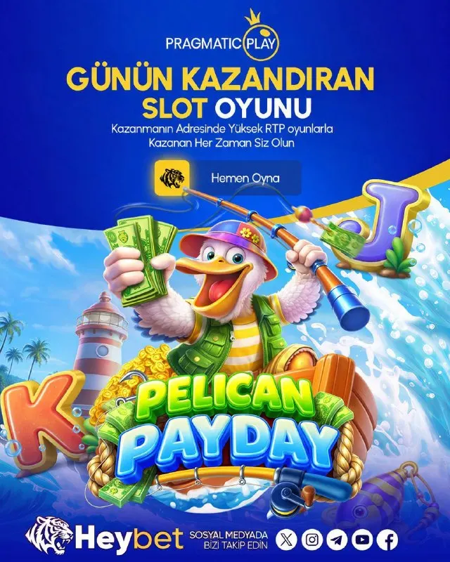 Heybet Telegram: 👏 GÜNÜN KAZANDIRAN SLOT OYUNU! 👏 👏👏👏👏👏👏👏👏👏👏 🎰 Pelican Payday ile eğlenceli bir…