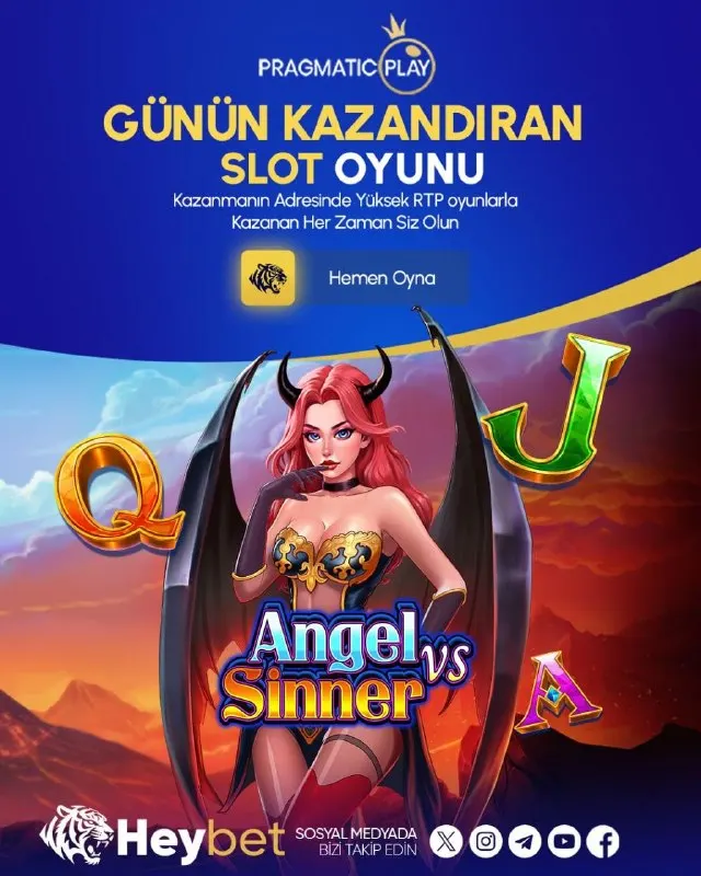 Heybet Telegram: 😇 Günün Kazandıran Slotu: ANGEL VS SINNER! 😈 👏👏👏👏👏👏👏👏👏👏 Pragmatic Play'in…