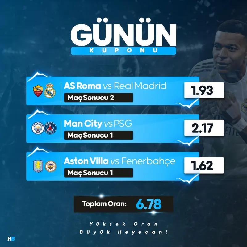 Hilarionbet Telegram: ➡️ Günün Kuponu ◀️ 💠 Toplam Oran: 6.78 ➖ Kazandıran oranlar seni bekliyor! ➖ En…