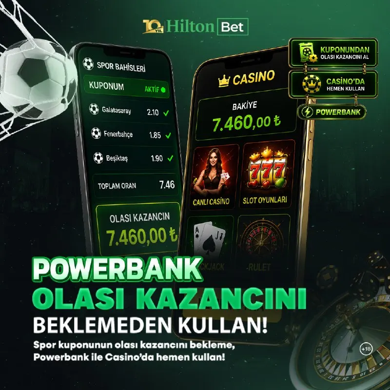 Hiltonbet Telegram: 🔋Hiltonbet'te yeniliklerin sonu yok! İşte karşınızda POWERBANK! 📣Powerbank…