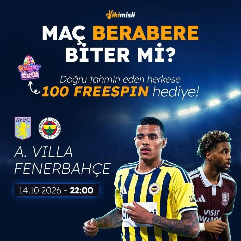İkimisli Telegram: 🔤🔤🔤🔤🔤🔤🔤🔤 Akşam Aston Villa - Fenerbahçe maçı var. Sence maç berabere biter mi?…
