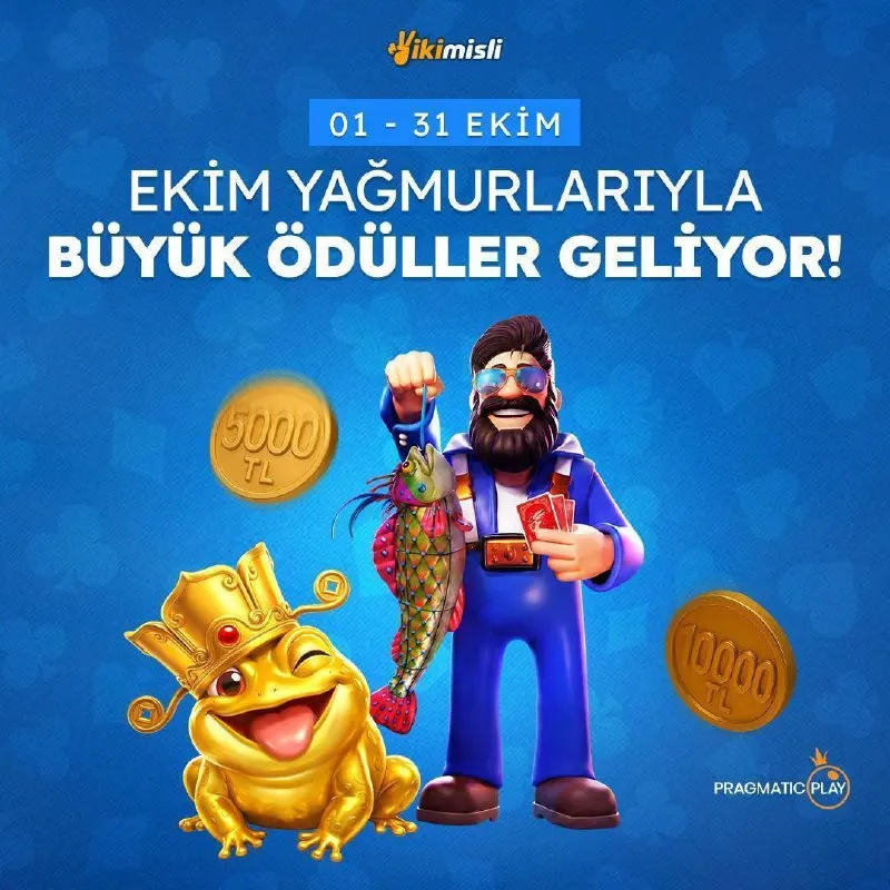 İkimisli Telegram: 🏆 EKİM YAĞMURLARIYLA 500.000 TL ÖDÜL DÜŞÜYOR! 🎰 Pragmatic Play slot oyunlarında…