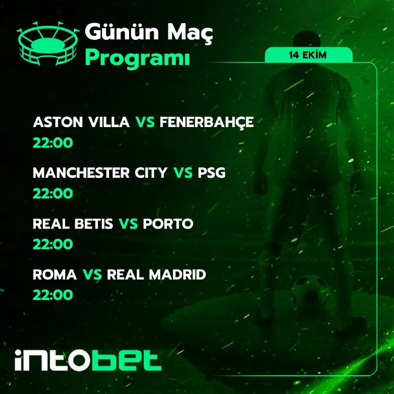 Intobet Telegram: 🔥 Futbol heyecanına intobet ile katıl! Aston Villa - Fenerbahçe, Manchester…