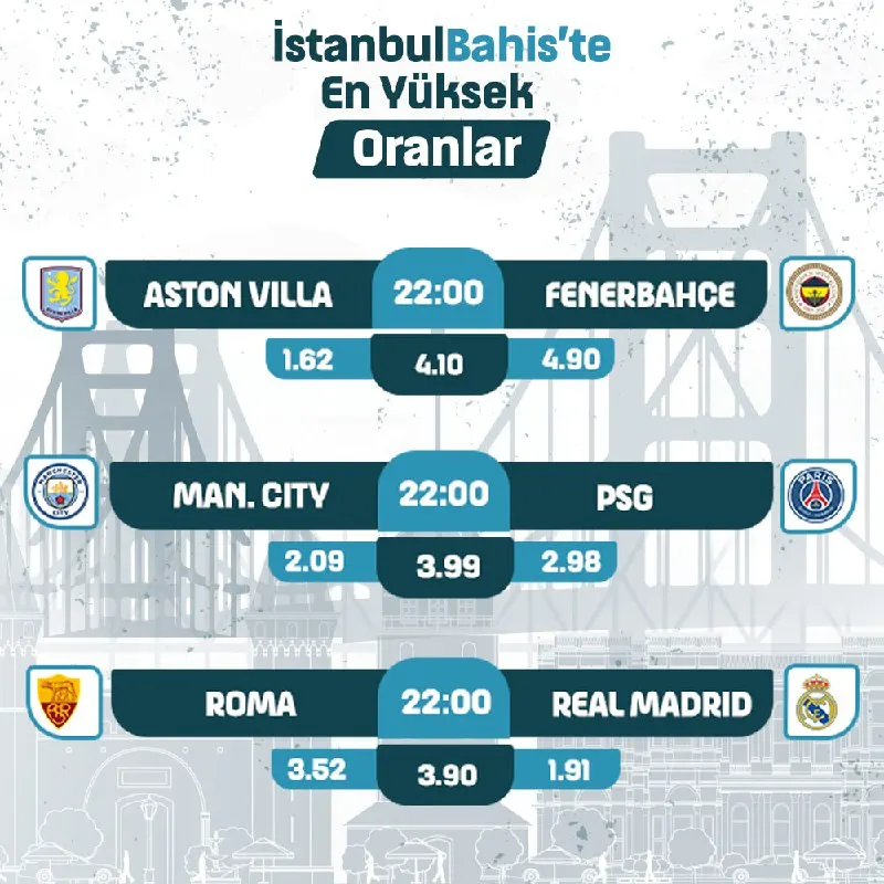 İstanbul Bahis Telegram: ⬆️ #İstanbulBahis 'te Günün En Heyecanlı Maçları ⬇️ 🕒 22:00 - Aston Villa ⚔️…