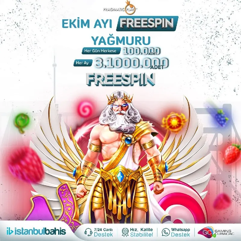 İstanbul Bahis Telegram: ⛈ İstanbulbahis & Pragmatic Play Ortaklığıyla Ekim Ayı Freespin Yağmuru Başladı…