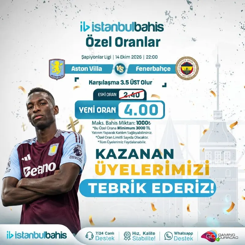 İstanbul Bahis Telegram: 💲 İstanbulBahis İle Kazanmak İşte Bu Kadar Kolay❗️ 👏 TAM 4.00 Oranlı Günün…