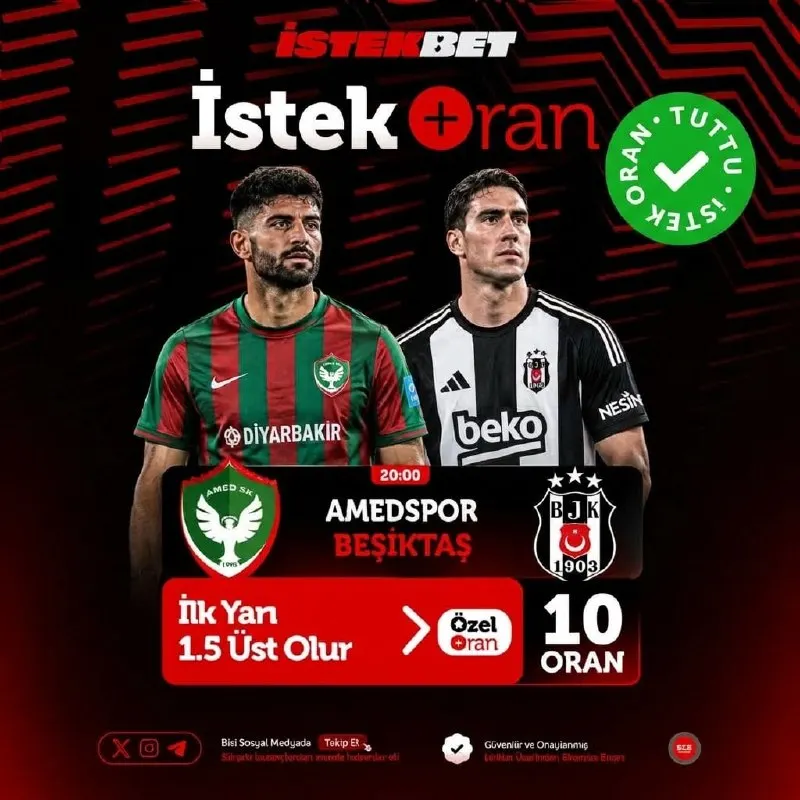 İstekbet Telegram: 💎TEBRİKLER! İSTEKORAN YİNE KAZANDIRDI !💎 AMEDSPOR ⚔️ BEŞİKTAŞ 📣Karşılaşmalar…