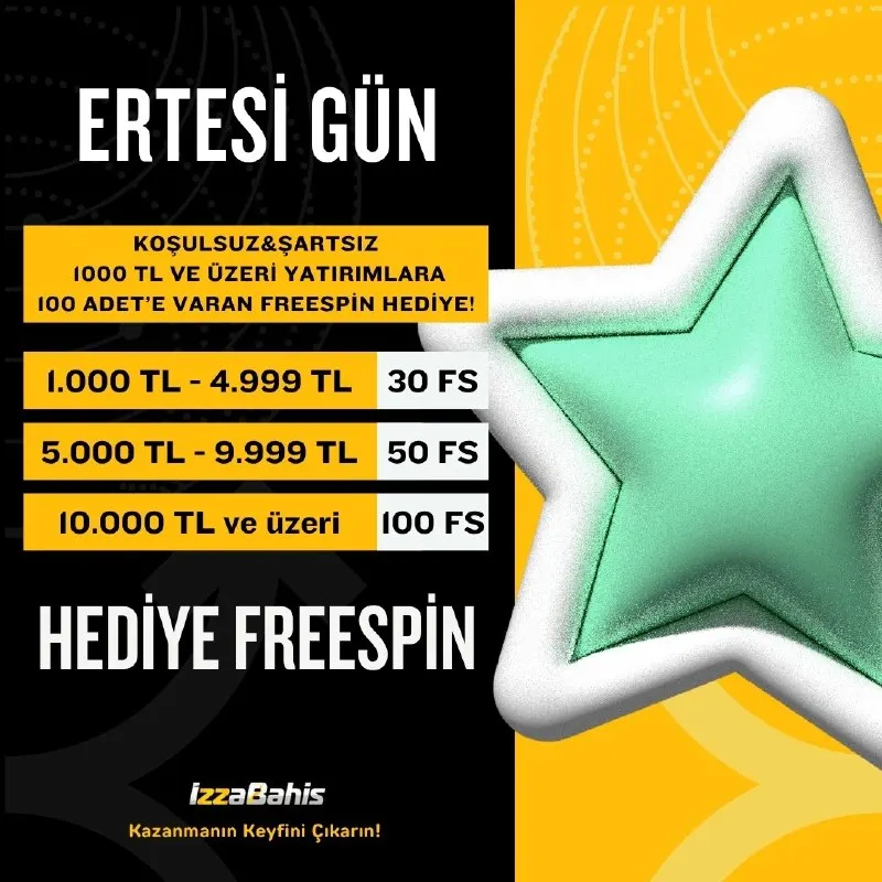 İzzabahis Telegram: 🎁 Ertesi Gün 100 Freespin Hediye! 💵 1.000-4.999 TL | 30 Freespin. 💵 5.000-9.999…