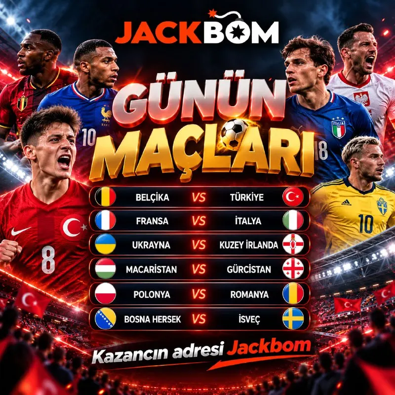 Jackbom Telegram: ⚽️ GÜNÜN MAÇLARI JACKBOM’DA! 🔥 Heyecan dolu karşılaşmalar, yüksek tempo, büyük…