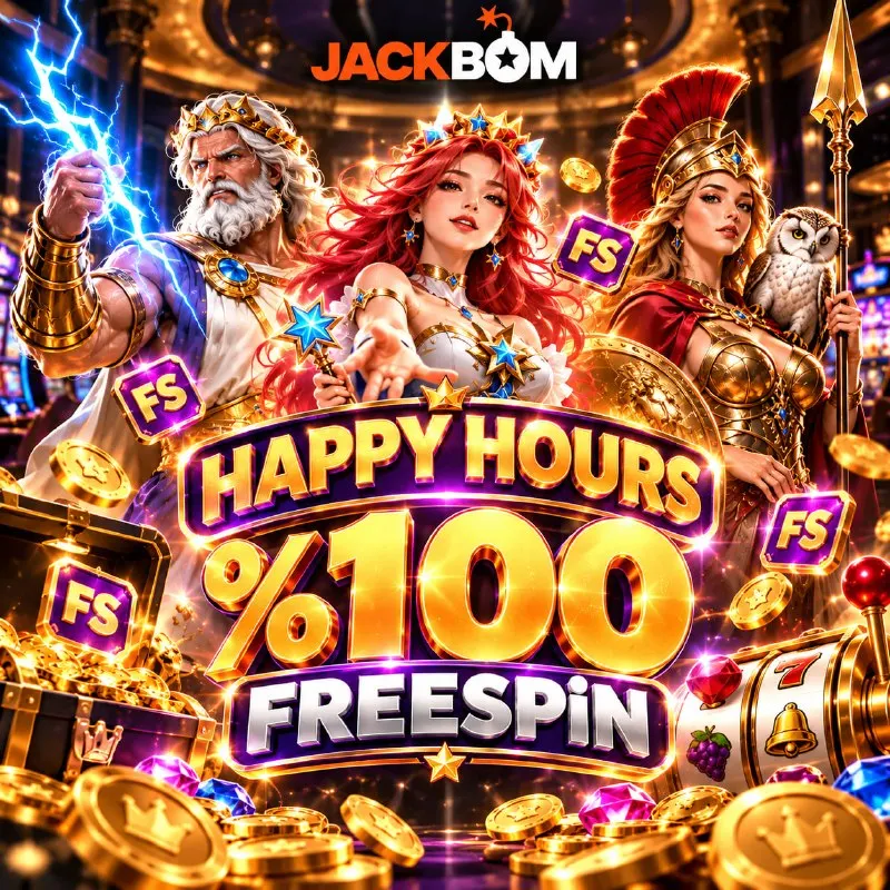 Jackbom Telegram: 🔥🎰 JACKBOM HAPPY HOURS BAŞLIYOR! 🎰🔥 🚀 %100 FREESPİN BONUSU İLE HEYECAN İKİYE…