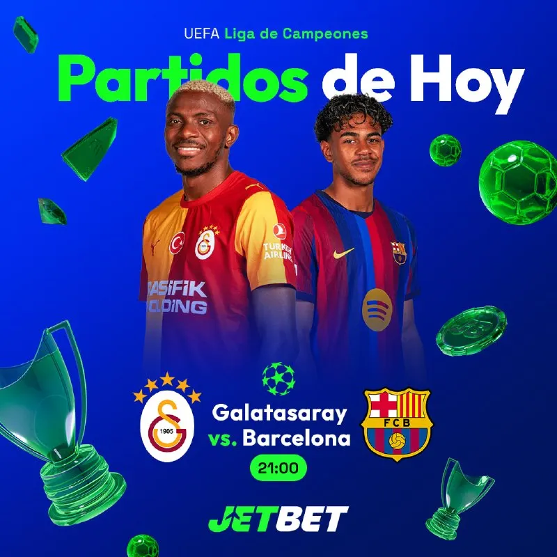 Jetbet Telegram: ⚽️ Galatasaray vs Barcelona en la Champions! Aprovecha las cuotas exclusivas de…