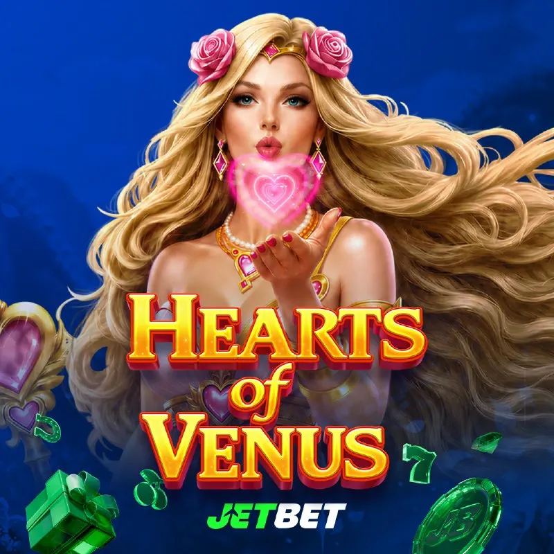 Jetbet Telegram: 💖 Hearts of Venus drops romantic symbols and cascading wins! Spin at Jetbet…