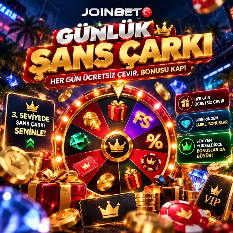 Joinbet Telegram: 🎰 GÜNLÜK ŞANS ÇARKI — ŞANSINI HER GÜN DENE! 🧡Sadakat Programı’nda 3. seviyeye…